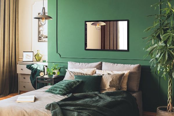 Miroir de couloir rectangulaire noir 50x50 cm