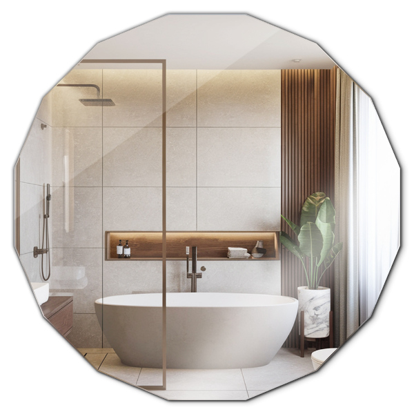 Miroir polygonal ajout moderne 100x100 cm