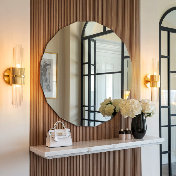 Miroir géométrique de forme originale 50x50 cm