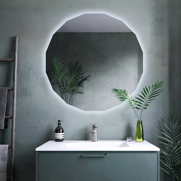 Miroir en forme de polygone LED 100x100 cm