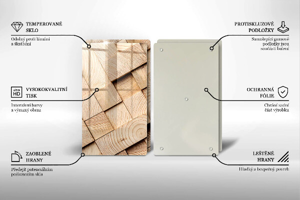 Protection plaque induction Carrés en bois