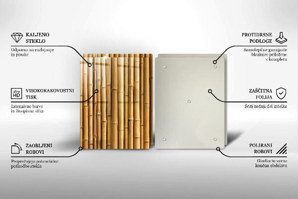 Cache plaque de cuisson Bambou bohème nature