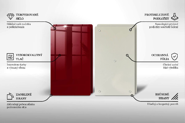 Protection plaque induction couleur bordeaux