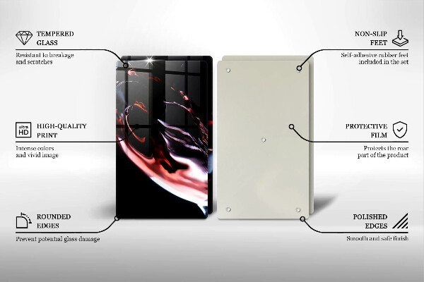 Cache plaque de cuisson Un verre de vin rouge