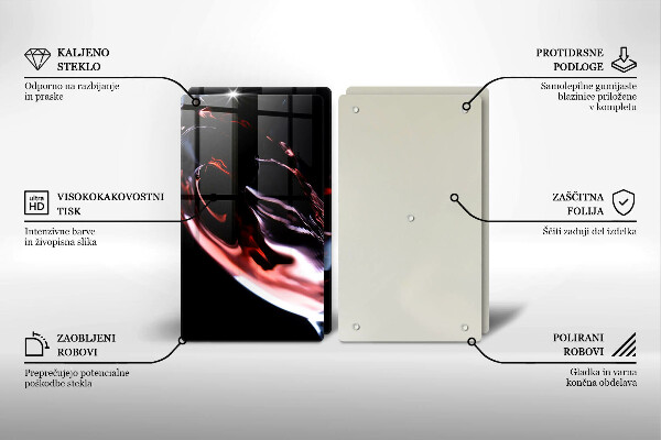 Cache plaque de cuisson Un verre de vin rouge