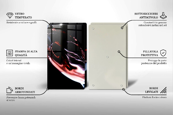 Cache plaque de cuisson Un verre de vin rouge