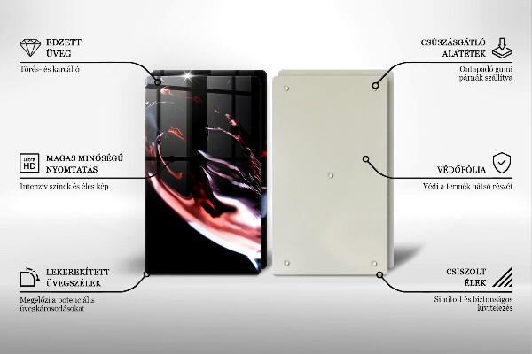 Cache plaque de cuisson Un verre de vin rouge