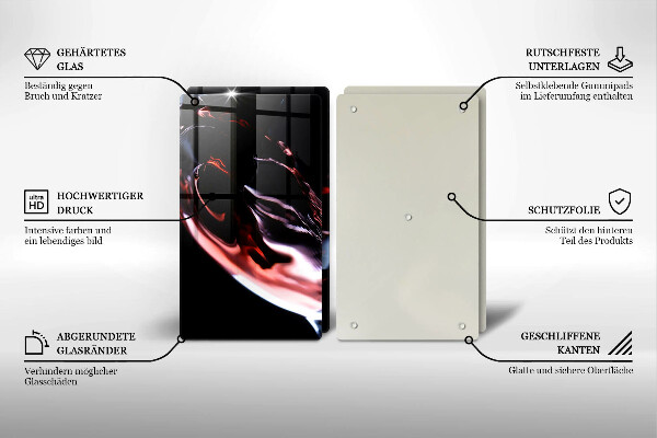 Cache plaque de cuisson Un verre de vin rouge