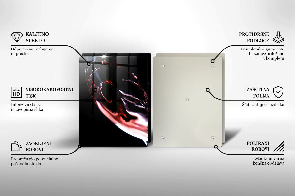 Cache plaque de cuisson Un verre de vin rouge