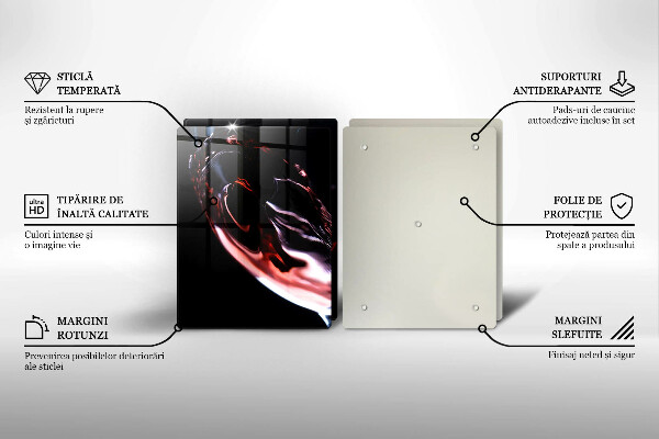 Cache plaque de cuisson Un verre de vin rouge