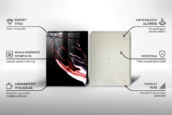 Cache plaque de cuisson Un verre de vin rouge