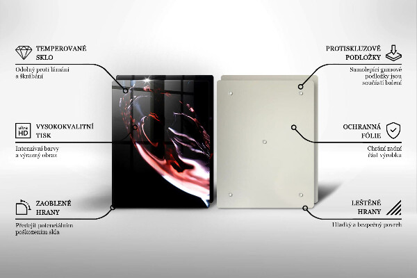 Cache plaque de cuisson Un verre de vin rouge