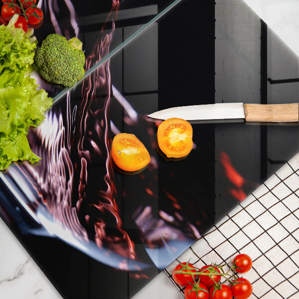 Cache plaque de cuisson Un verre de vin rouge