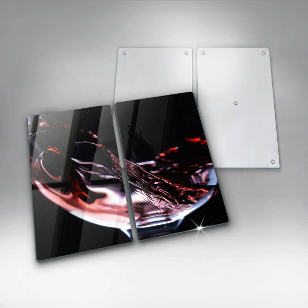 Cache plaque de cuisson Un verre de vin rouge