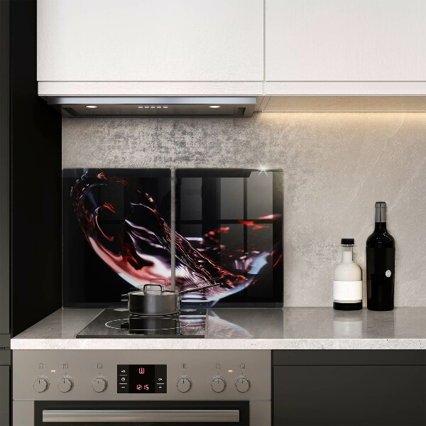 Cache plaque de cuisson Un verre de vin rouge