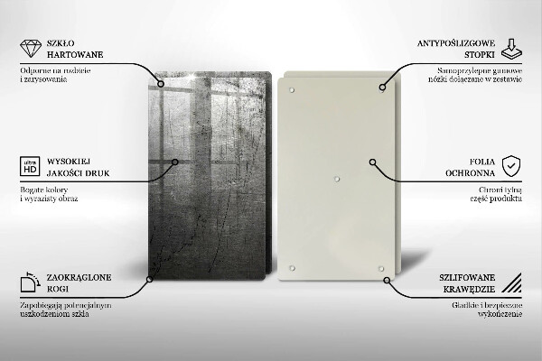 Protection plaque induction Texture métallique