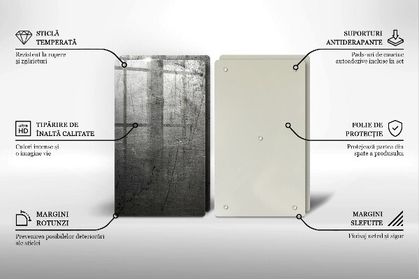 Protection plaque induction Texture métallique