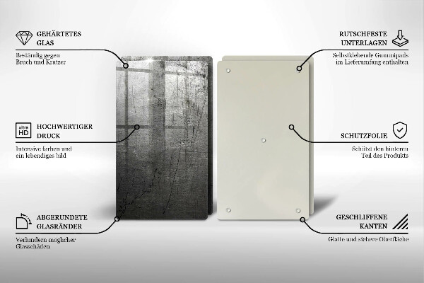 Protection plaque induction Texture métallique