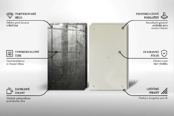 Protection plaque induction Texture métallique