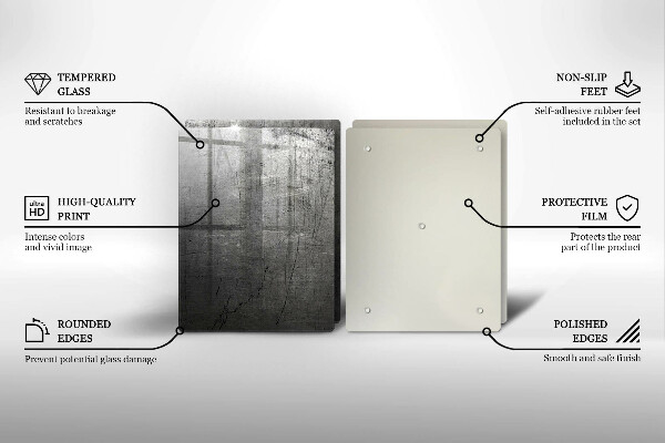 Protection plaque induction Texture métallique