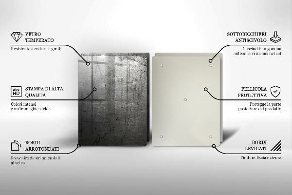 Protection plaque induction Texture métallique