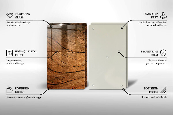 Protection plaque induction Texture de planche de bois