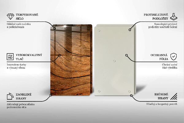 Protection plaque induction Texture de planche de bois