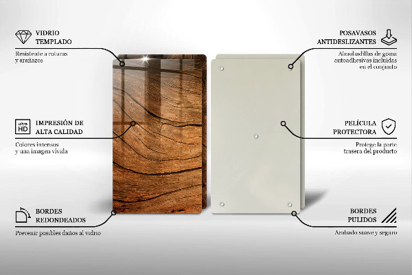 Protection plaque induction Texture de planche de bois