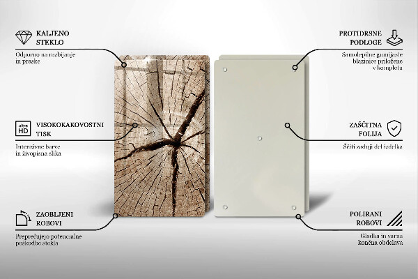 Protection plaque induction Coupe transversale d'un arbre