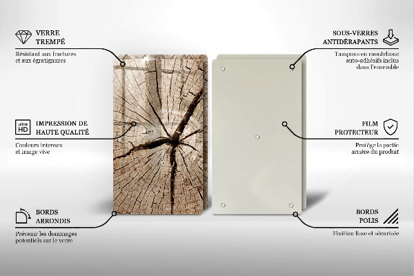 Protection plaque induction Coupe transversale d'un arbre