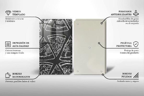 Protection plaque induction Illustration de pizza