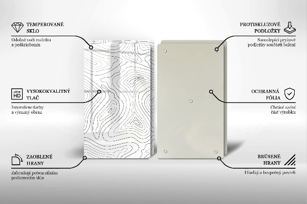 Cache plaque de cuisson Formes abstraites