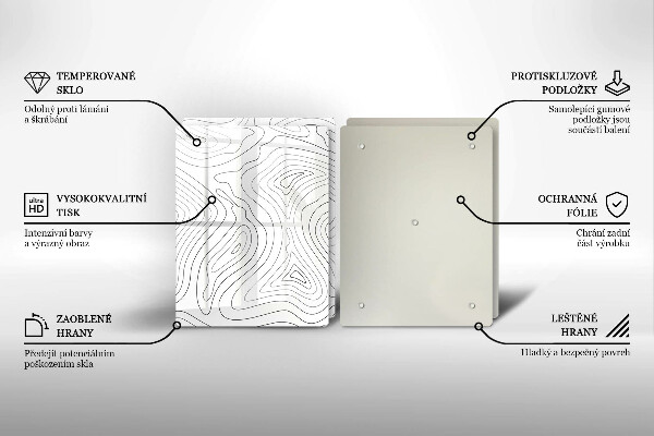 Cache plaque de cuisson Formes abstraites
