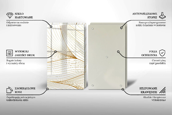 Cache plaque de cuisson Modèle de lignes modernes