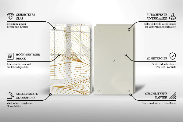 Cache plaque de cuisson Modèle de lignes modernes