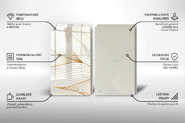 Cache plaque de cuisson Modèle de lignes modernes