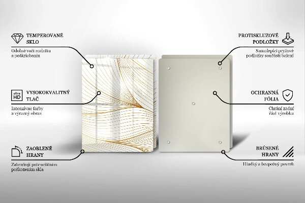 Cache plaque de cuisson Modèle de lignes modernes