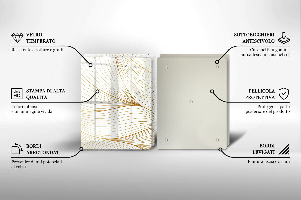Cache plaque de cuisson Modèle de lignes modernes