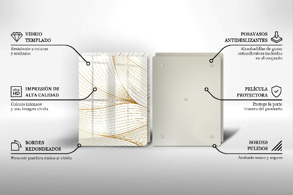 Cache plaque de cuisson Modèle de lignes modernes