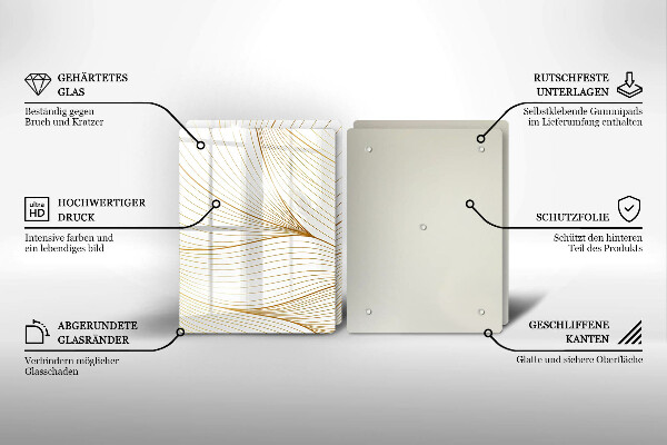 Cache plaque de cuisson Modèle de lignes modernes