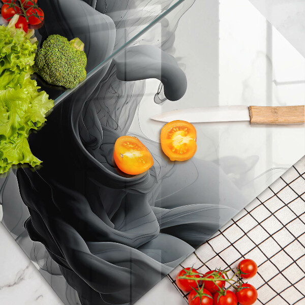 Cache plaque de cuisson Abstraction de fumée noire