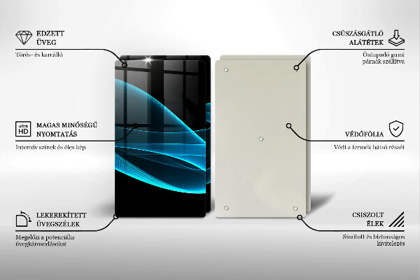 Protection plaque induction Abstraction bleue