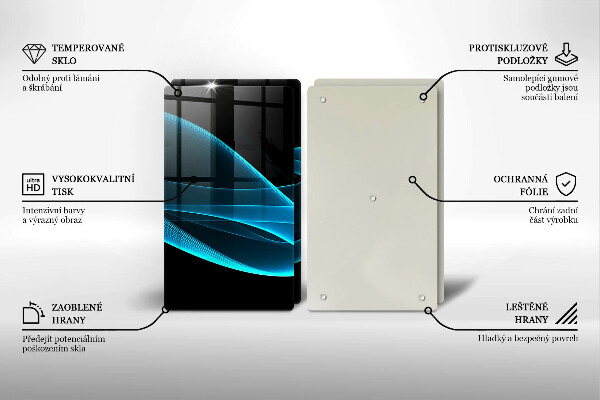 Protection plaque induction Abstraction bleue