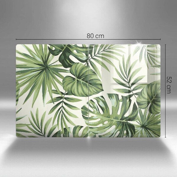 Protection plaque induction Illustration de feuilles de Monstera