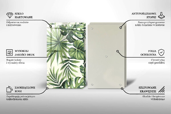 Protection plaque induction Illustration de feuilles de Monstera