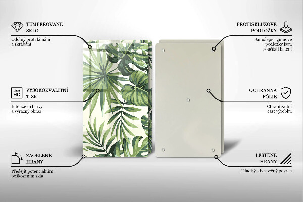 Protection plaque induction Illustration de feuilles de Monstera