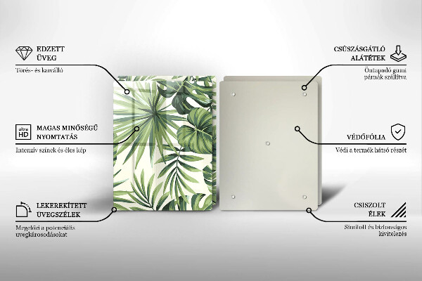 Protection plaque induction Illustration de feuilles de Monstera