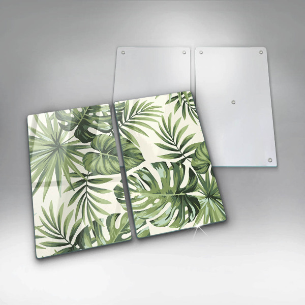 Protection plaque induction Illustration de feuilles de Monstera