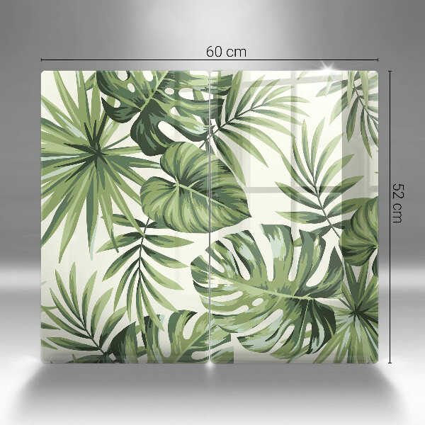Protection plaque induction Illustration de feuilles de Monstera