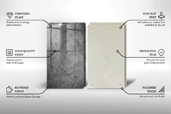 Protection plaque induction Texture de pierre en béton